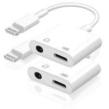  Apple Mfi Certified 2-In-1 Charging  Audio Adapter for Iphone, Lightning to 3