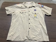 VTG Boy Scouts of America Men's Beige Button-Down Uniform - XL