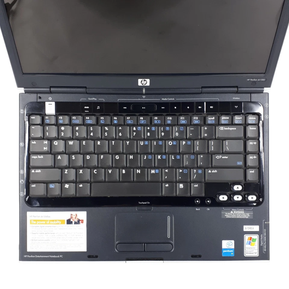 HP Pavilion dv1000 Intel Pentium 1.4GHz 1.5GB RAM NO HDD Untested Boots to Bios - Image 2 of 4