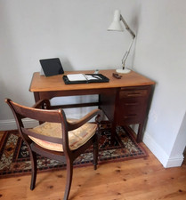 Vintage Oak  Abbess Two Drawer Teachers Desk