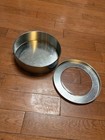 Round Stainless Steel Storage Tin 8in x 3in Silver — photo 2