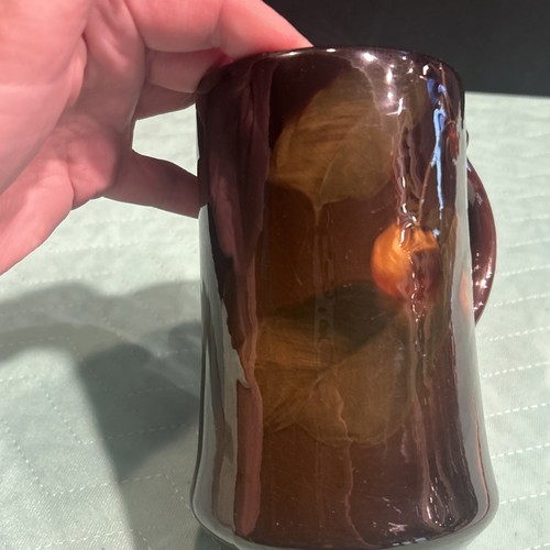 Weller Keramik Kirsche TASSE Kunstkeramik atemberaubend handverziert dunkelbraun glänzend - Bild 7 von 18