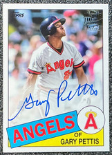 Gary Pettis 2018 Topps Archives #FFA-GP Fan Favorite 1985 Autographs (AU) Angels