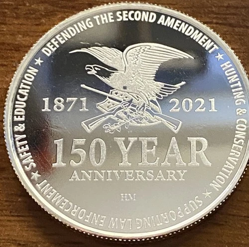 2021 NRA 150 Year Anniversary 1 oz Fine Silver Coin