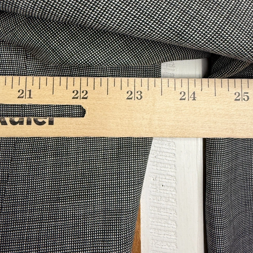 Andrew Fezza Suit Mens 46R Gray 3 Button 100% Worsted Wool Pants 40x29 Flat - Image 3 of 4
