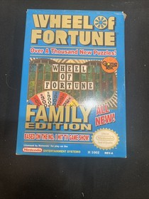 Wheel Of Fortune: Family Edition (Nintendo NES, 1990) Box & Manual - NO GAME!