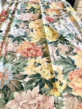 A Rare Vintage Croscill Biltmore Fabric Shower Curtain Cotton Blend USA
