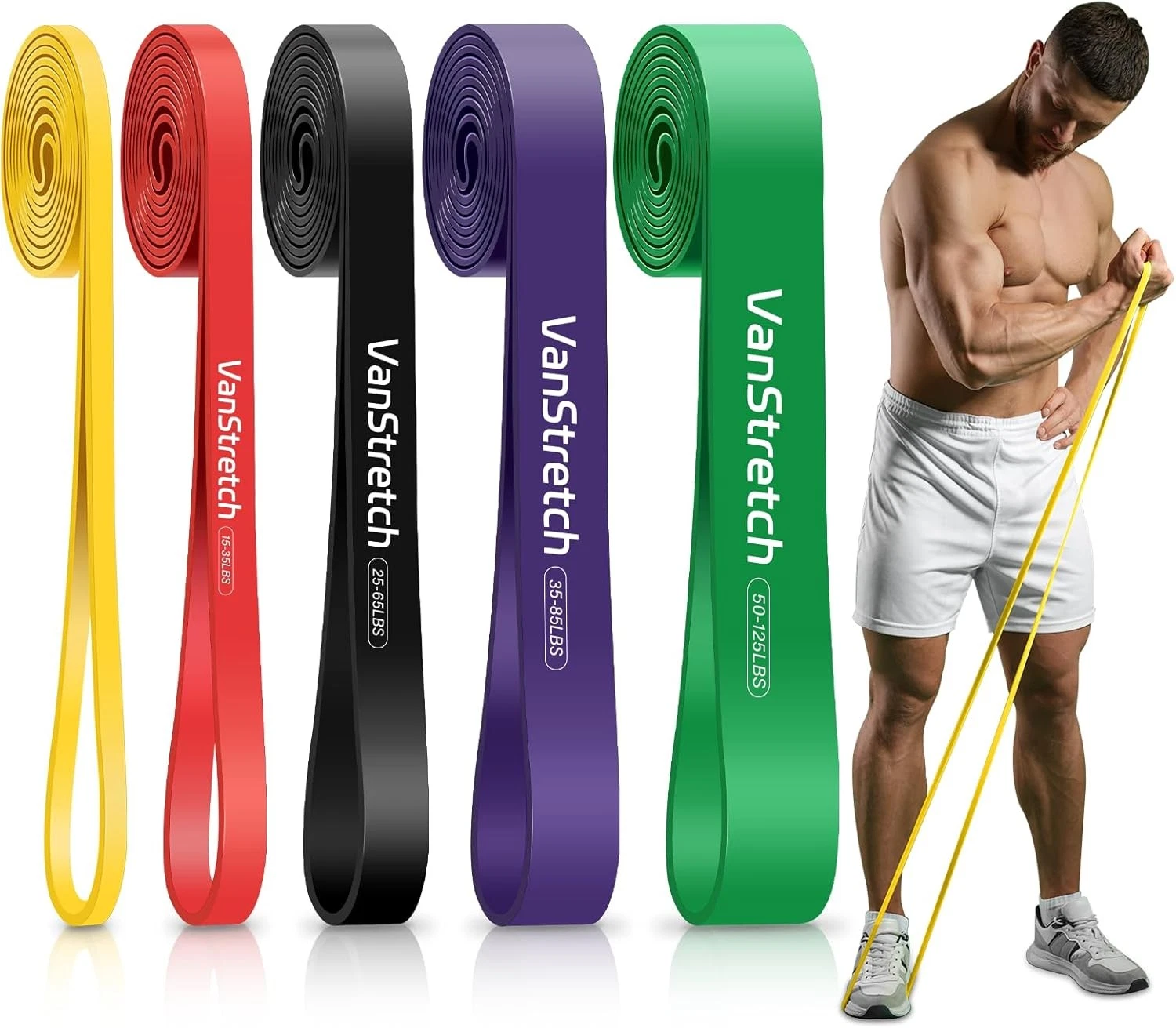 Handle Resistance Bands with Ankle Straps