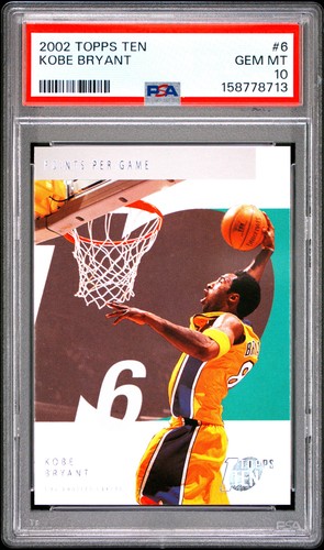 2002 TOPPS TEN #6 KOBE BRYANT PSA 10