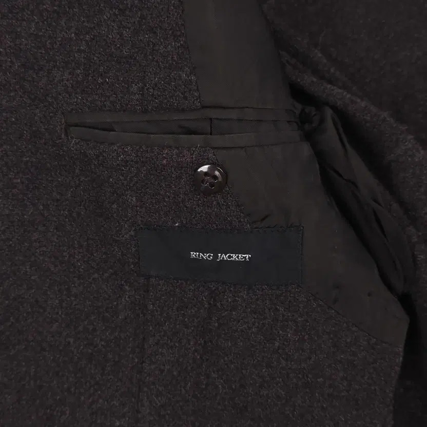 Ring Jacket Single-Breasted Wool Brown Jacket - S… - image 2