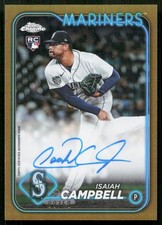 2024 Topps Chrome #RA-IC Isaiah Campbell Rookie Autographs Gold Refractor #/50