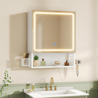 Spiegelschrank Bad Mit Led-Beleuchtung,Badezimmer Spiegelschrank Mit Verstellbar