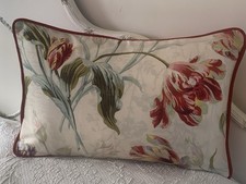 Cushion cover laura ashley gosford cranberry Silk 12”x18” piped )