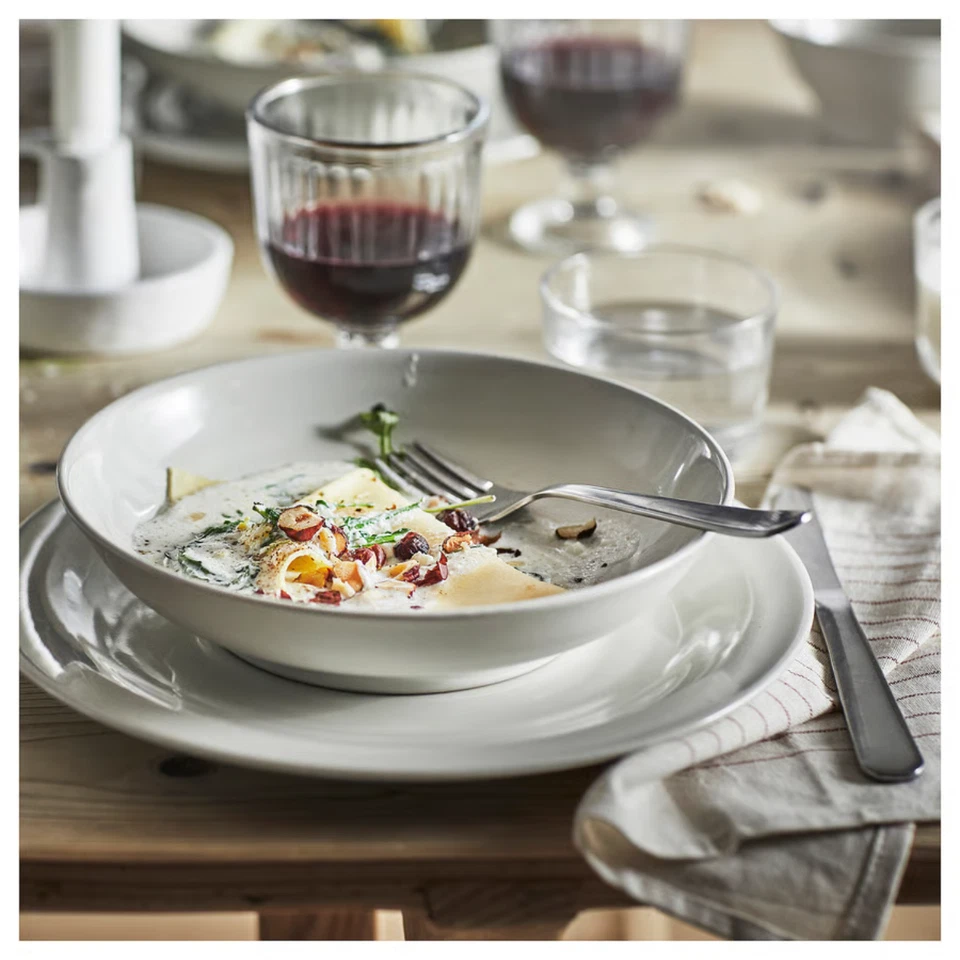 IKEA SANDSKÄDDA Deep plate light grey-beige 4 x 21 cm - Image 3 of 4