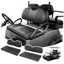 Golf Cart Seat Covers 4PCS Front Fits Club Car Precedent Front and Rear Black