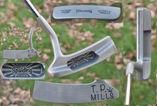 Stunning CUSTOM Satin Gray SPALDING T.P. Mills Blade Putter / RH 34.5" / Milled
