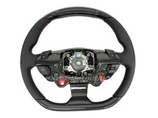 Steering Wheel Upper and Lower Carbon Fiber W/ LED 860622 For Ferrari F8 Tributo