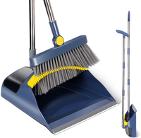 Masthome Besen Mit Stiel, Besen Und Kehrschaufel Set, 120Cm Aufrecht Kehrschaufe