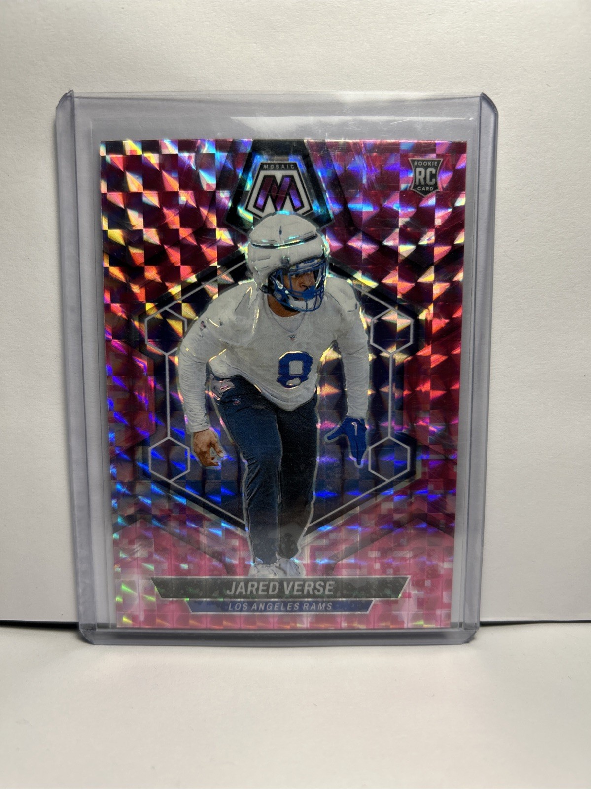 2024 Panini Mosaic - Rookies Jared Verse #319 Pink Camo Mosaic Prizm (RC)