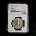 1941 D 50c Walking Liberty Half Dollar NGC MS65