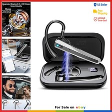Wireless Bluetooth Headset V5.3 ENC Noise Canceling Mic Single Ear Earpiece