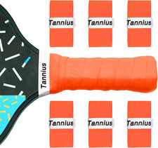 Pickleball Paddle Grip Tape, 6 Pack Precut Tacky Pickleball Grips, Absorbent and