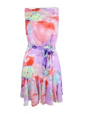 Lauren by Ralph Lauren Women's Floral Flare Georgette Dress