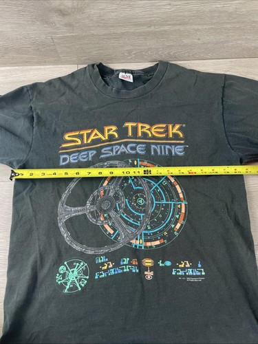 Vintage Anvil Star Trek Deep Space Nine T-Shirt Herren L schwarz 1993 Einzelnaht - Bild 7 von 9