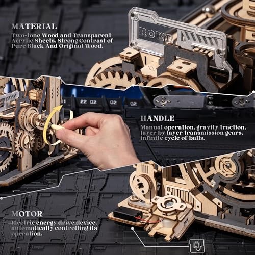3D Puzzle für Erwachsene, elektrische Modellbausätze Marmor Raumhafen LGC01, 472 Teile - Bild 5 von 6