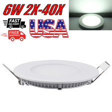 4Inch LED Ceiling Lights Ultra-Thin Recessed Retrofits Kit 6000K Daylight 6W