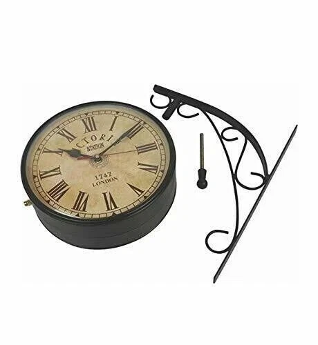 Victoria Station Reloj Doble Cara Ferrocarril Reloj de Pared Decoración del Hogar y Regalo Foto 4 de 4