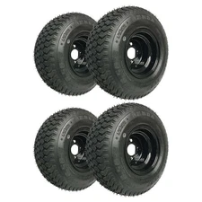 Kenda Super Turf K500 4-Hole Black Wheel and (18x8.50-8) Tire Combination - Set