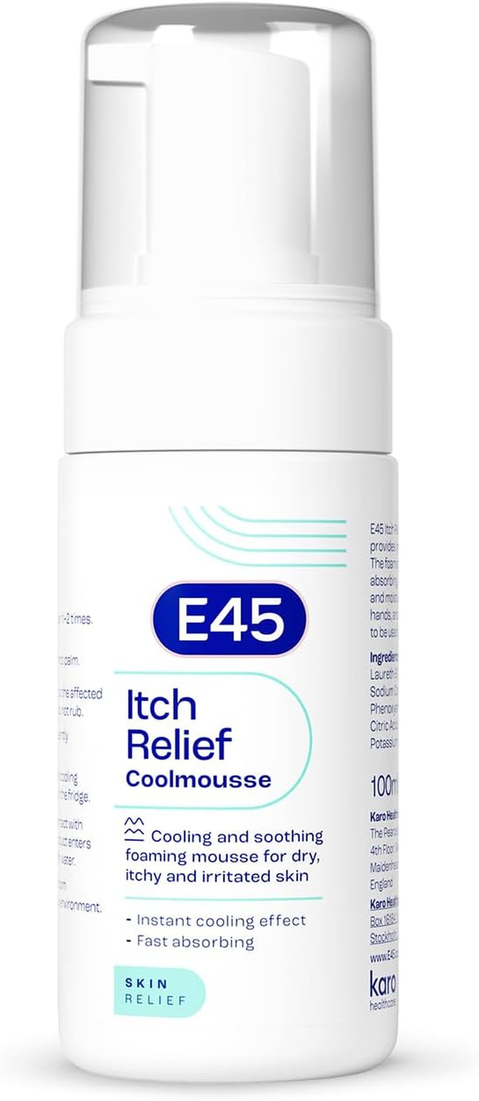 E45 Itch Relief Coolmousse 100ml Cooling Foam for Dry & Itchy Skin