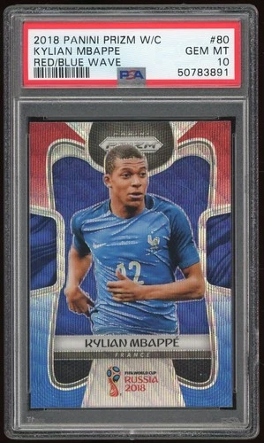 2018 Panini Prizm Kylian Mbappe World Cup PSA 10