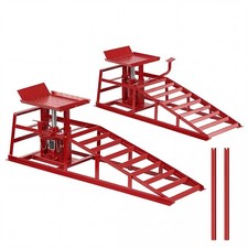 Hydraulic Car Ramps 5 Ton Lift With Pedal, Heavy Duty Steel Auto Truck Service