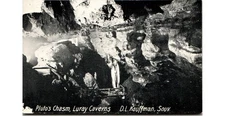 Luray Caverns Pluto's Chasm Postcard RPPC ~1911 D.L. Kauffman Collotype