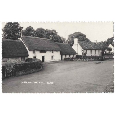ETAL Black Bull Inn, Northumberland, R Postkarte postalisch gebraucht 1955