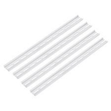 DIN Rail Slotted Aluminum Mounting Guide 15" x 1.4" x 0.3" Pack of 4 Pcs
