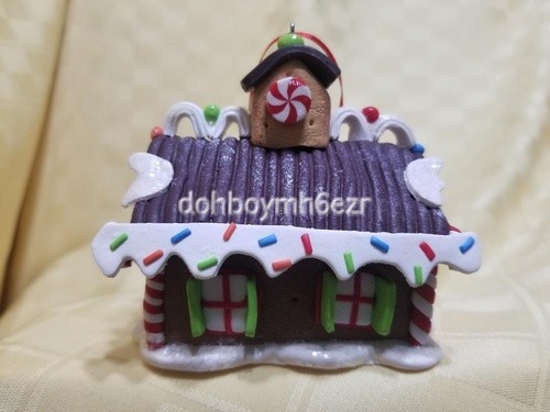 Vintage Hallmark Tree Trimmer Gingerbread House Red Door Christmas Ornament - Picture 3 of 4