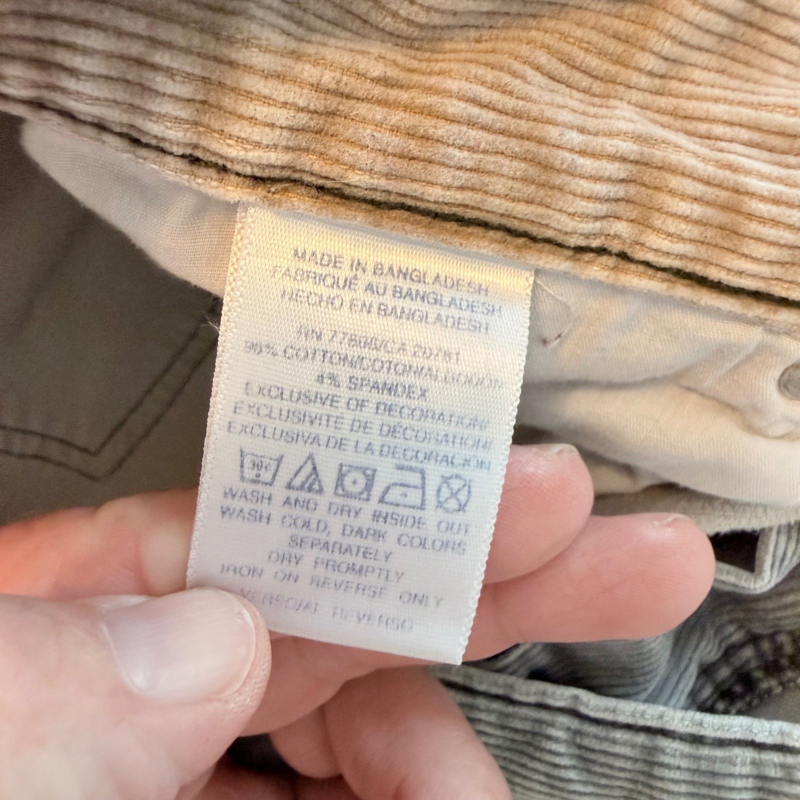 Tommy Jeans Corduroy Flare Jeans Gray Size 7 Distressed Hem Y2k Vintage thumbnail 9