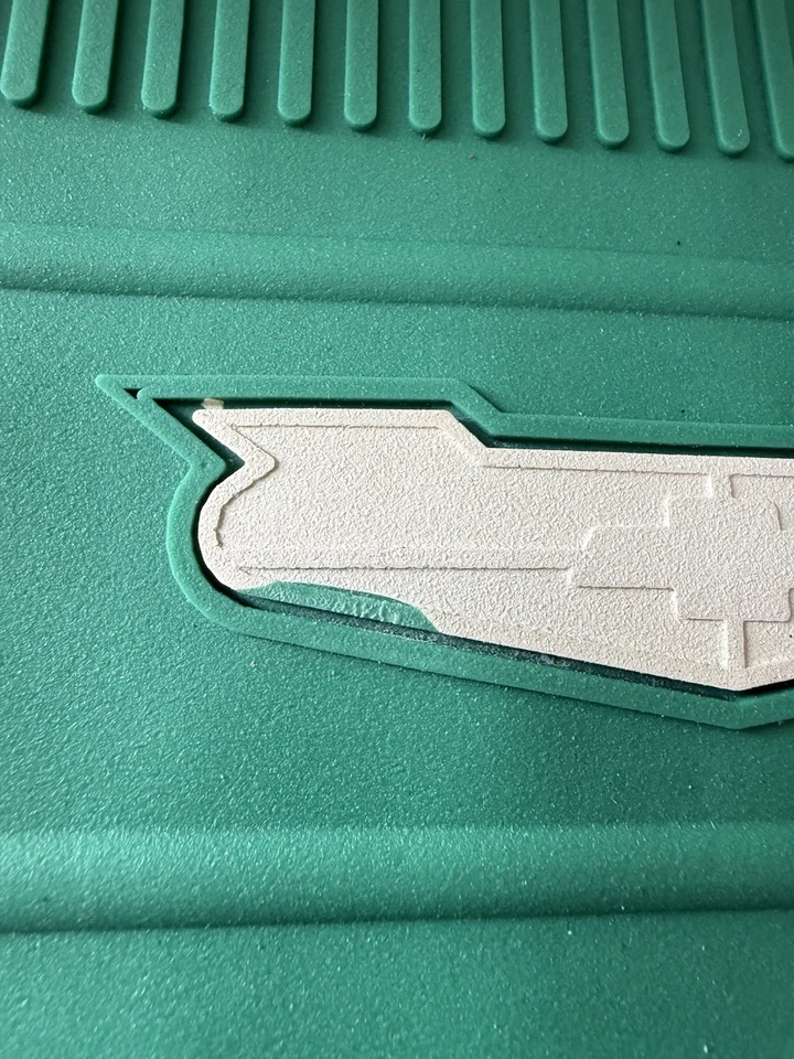 RARE 1958 Chevrolet Impala Original Style Rubber Floor Mats Green - Image 4 of 4