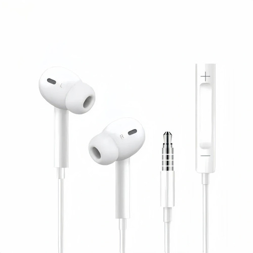 Auricolari Cablati 3.5mm Per IPhone/iPad/iPod – Bianchi, Con Microfono, Lunghezza 3ft, Nuovi - Foto 2