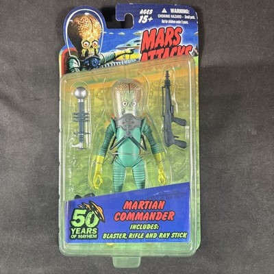 MARS ATTACKS MARTIAN COMMANDER ACTION FIGURE TOPPS MEZCO 50 YEARS OF MAYHEM NEW