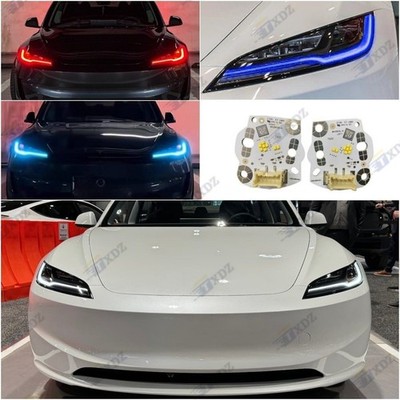 DRL LED Boards For 2024 2025 Tesla model Headlight Daytime Running Light 