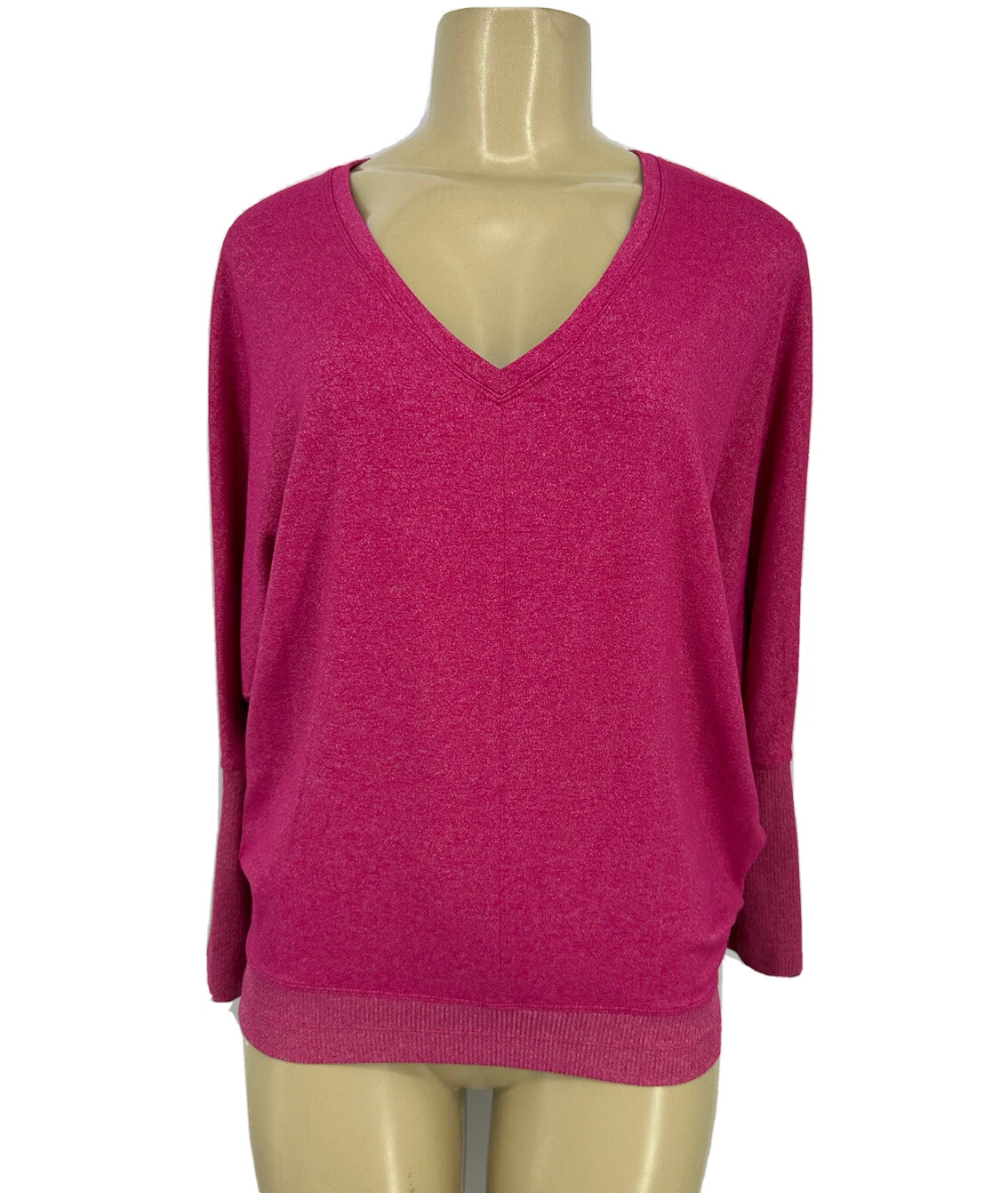 lole athletic pull over long sleeve v-neck active shirt