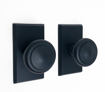 Emtek Butte Reversible Non-Turning Two-Sided Dummy Door Knob Set Sandcast Bronze