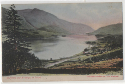 Thirlmere und Helvellyn bei Sonnenuntergang Abrahams Serie Nr. 250 Keswick