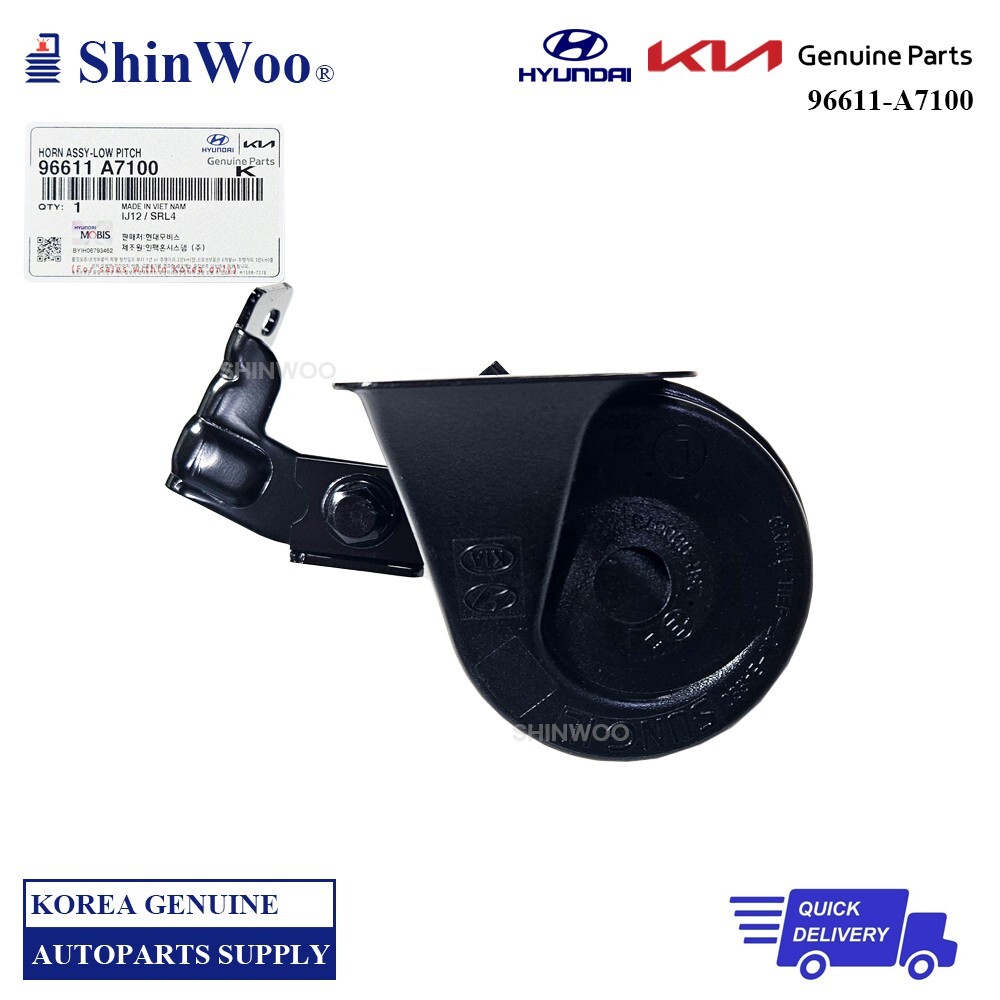 GENUINE Hyundai Kia Low Pitch Horn Assy OEM For Forte 96611-A7100