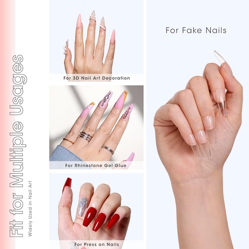 Gellen Solid Nail Glue Gel for False Nail Tips, Huge Capacity 15g Press on So.. - Picture 5 of 6