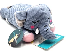 Zippy Paws Snooziez Elephant Silent Squeaker Plush Dog Toy 10"